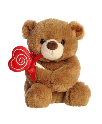 Aurora Small Sweet Tooth Teddies Valentine Heartwarming Plush Toy Brown 8"