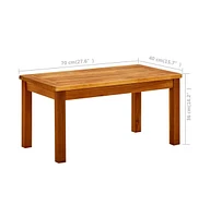 vidaXL Patio Coffee Table 27.6"x15.7"x14.2" Solid Acacia Wood