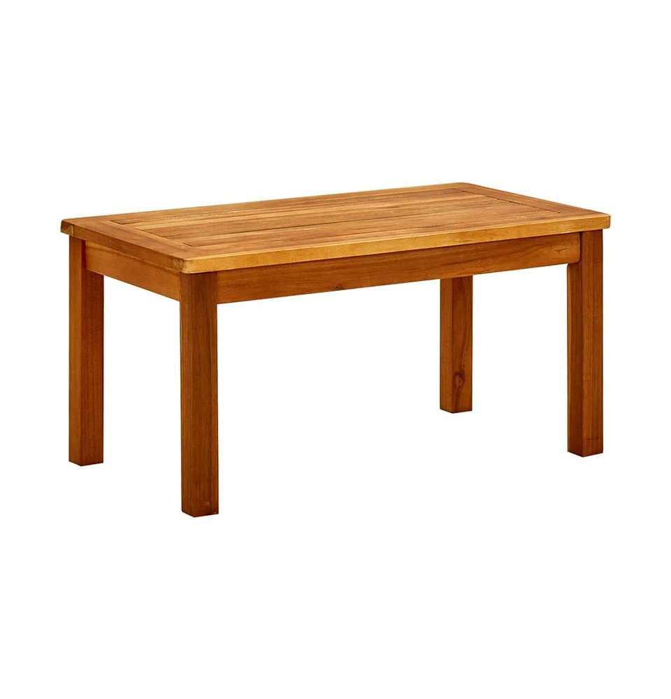 vidaXL Patio Coffee Table 27.6"x15.7"x14.2" Solid Acacia Wood