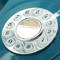 Gpo Retro GPO746DPBAZ 746 Desktop Push Button Telephone - Azure Blue