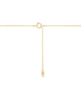 Pride Block Letter Bar Pendant Necklace in 10k Gold, 18" + 2" extender