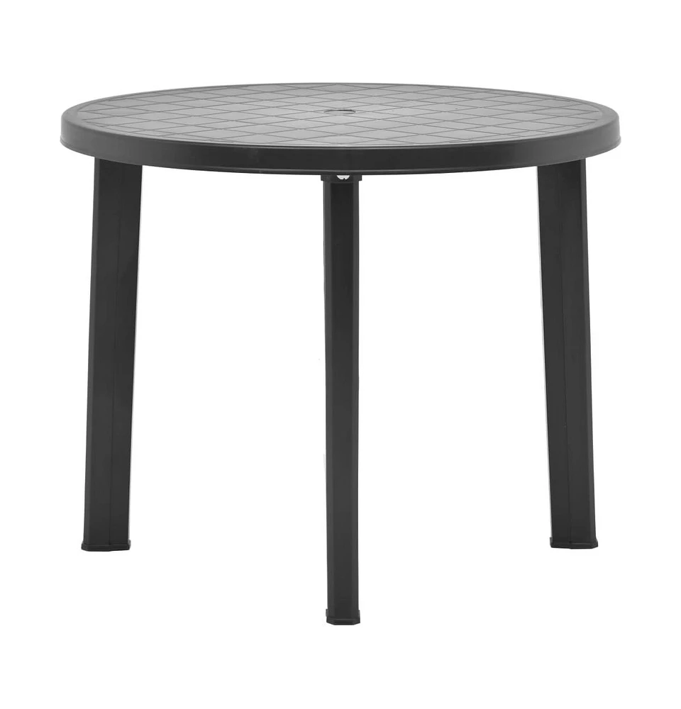 vidaXL Patio Table Anthracite 35" Plastic