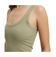 Cotton On Women's Staple Rib Double Scoop Tank