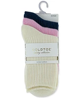 Gold Toe Women's 3-Pk. Sparkle Rib Midi Socks