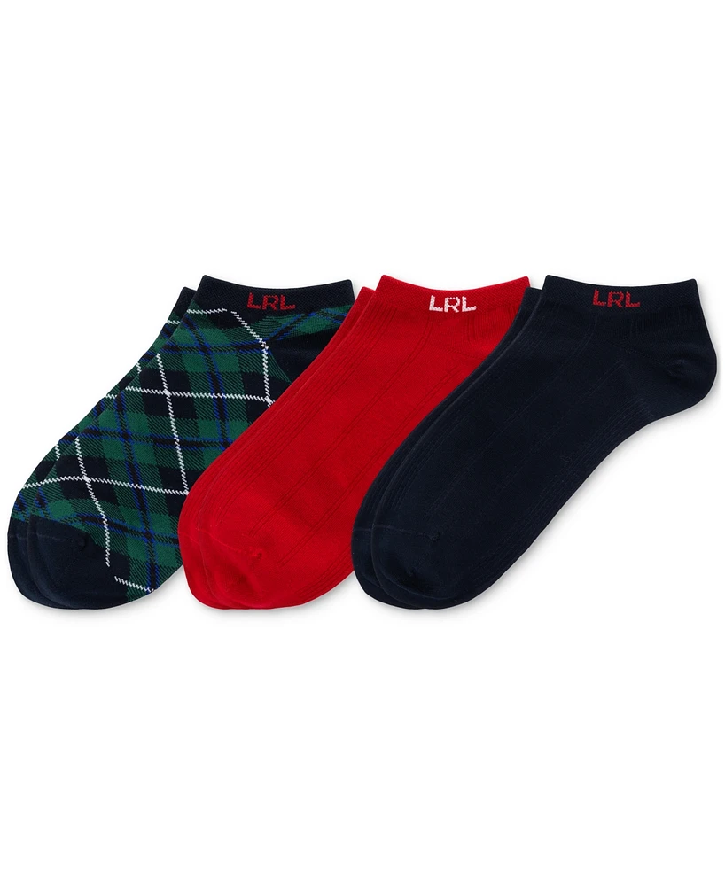 Lauren Ralph Lauren Women's 3-Pk. Blackwatch Tartan Low-Cut Socks