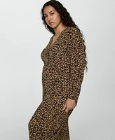 Mango Women's Leopard Gown