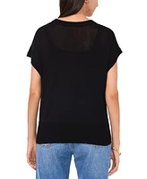 Vince Camuto Women's V-Neck Short-Sleeve Sweater