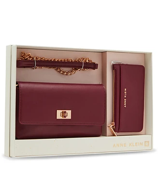 Anne Klein 3 Piece Gift Set with Turn Lock Clutch