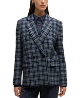 Boss by Hugo Women's Relaxed-Fit Double-Breasted Jacket