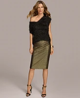 Donna Karan New York Women's Sleeveless Eyelash Sweater