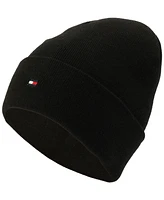 Tommy Hilfiger Men's Flag Embroidery Double Cuff Beanie