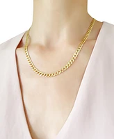 20" Open Curb Link Chain Necklace (5-3/4mm) in Solid 14k Gold