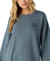 O'Neill Juniors' Moon Flower Crewneck Sweatshirt