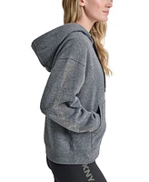 Dkny Sport Women's Rhinestone Logo Fleece Hoodie