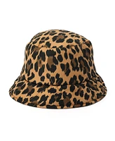 Kate Spade New York Women's Classic Leopard Quilted Bucket Hat