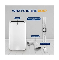 SereneLife Portable Air Conditioner, 14,000 Btu, Built-in Dehumidifier & Fan