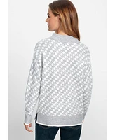 Olsen Women's Polkadot Funnel Neck Sweater