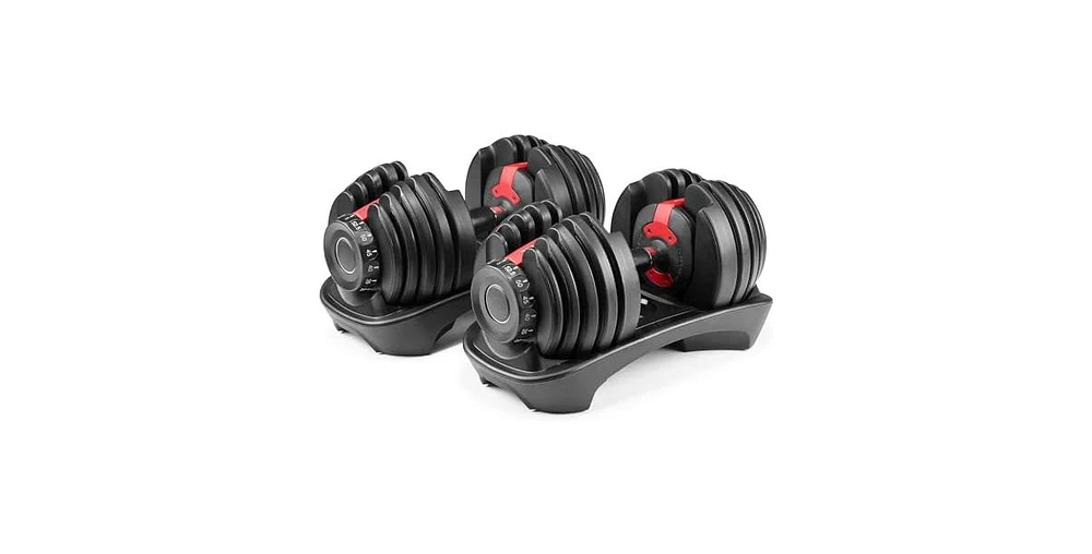 Irongear Adjustable Dumbbells Set of 2 (52.5 lbs x 2) - Anti-Slip Handle Free Weights Dumbbell Set for Men & Women, Ideal for Full