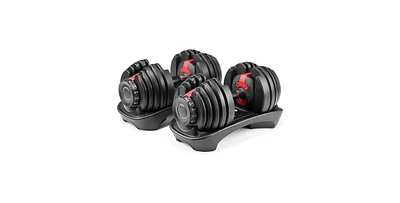 Irongear Adjustable Dumbbells Set of 2 (52.5 lbs x 2) - Anti-Slip Handle Free Weights Dumbbell Set for Men & Women, Ideal for Full