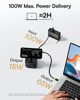 Baseus Charging Station Wireless Charger Magnetic Charging 15W with 7-Port Hub,MagPro 2