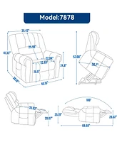 Mondawe Dark Brown Power Lift Recliner Chair Heat Massage Dual Motor Infinite Position with Usb