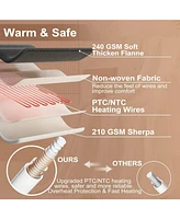 Caromio Waffle Sherpa Electric Heated Throw Blanket, 50" x 60"