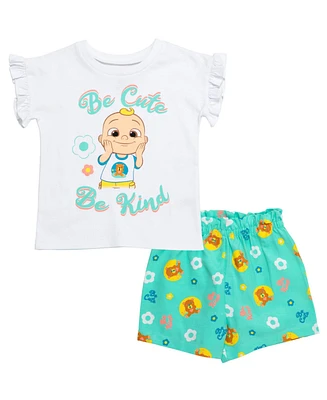 CoComelon Baby Girls Jj T-Shirt and Shorts Outfit Set to