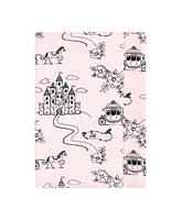 Hudson Baby Infant Girl Cotton Flannel Burp Cloths, Fairytale Princess, One Size