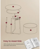 Slickblue Side Table with Charging Station