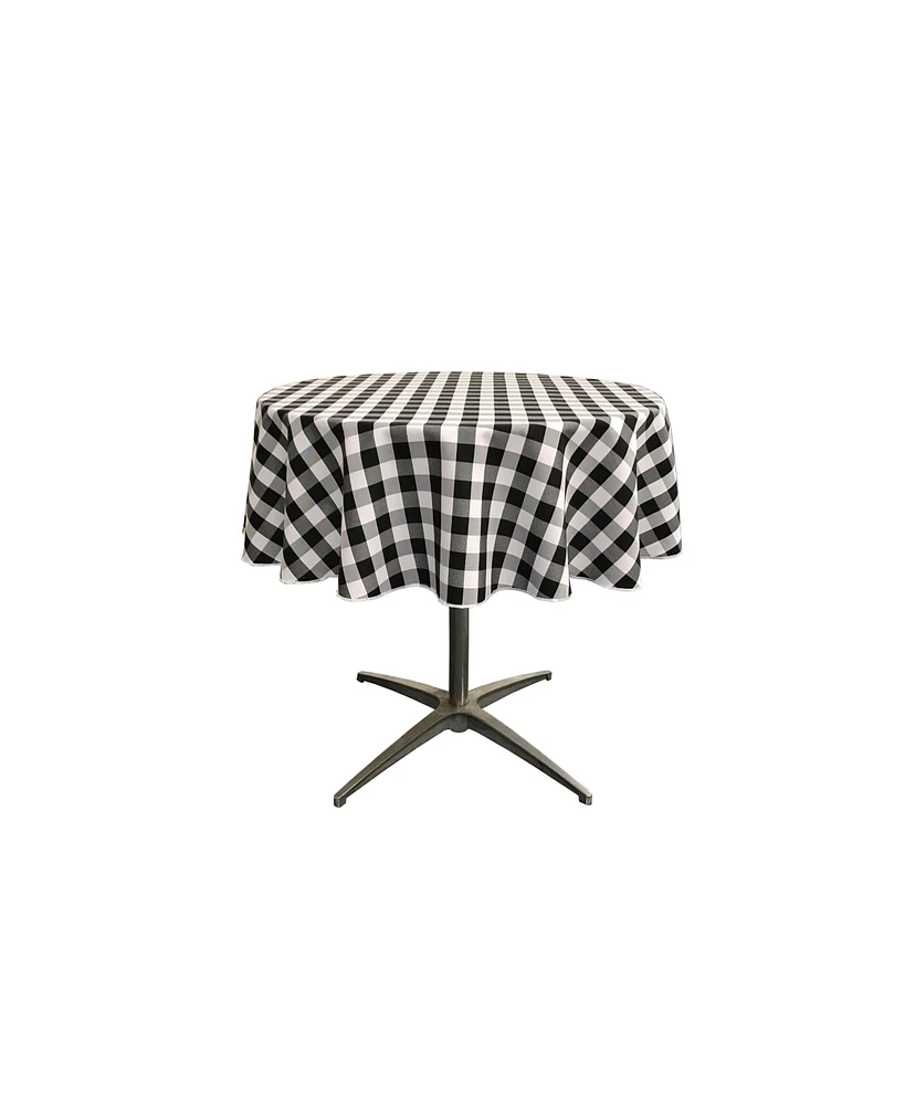 Slickblue Polyester Gingham Checkered Tablecloth 51-Inch Round