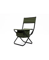 Slickblue 2-piece Folding Outdoor Chair with Storage Bag, Portable for indoor, Camping, Picnics and Fishing