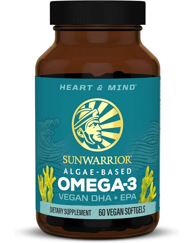 Sunwarrior Omega 3 Capsules, Heart and Mind Support, Sunwarrior, 60ct