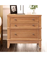 Slickblue 3-Drawer Side Table: Stylish Storage for Living Room, Hallway, and Entryway