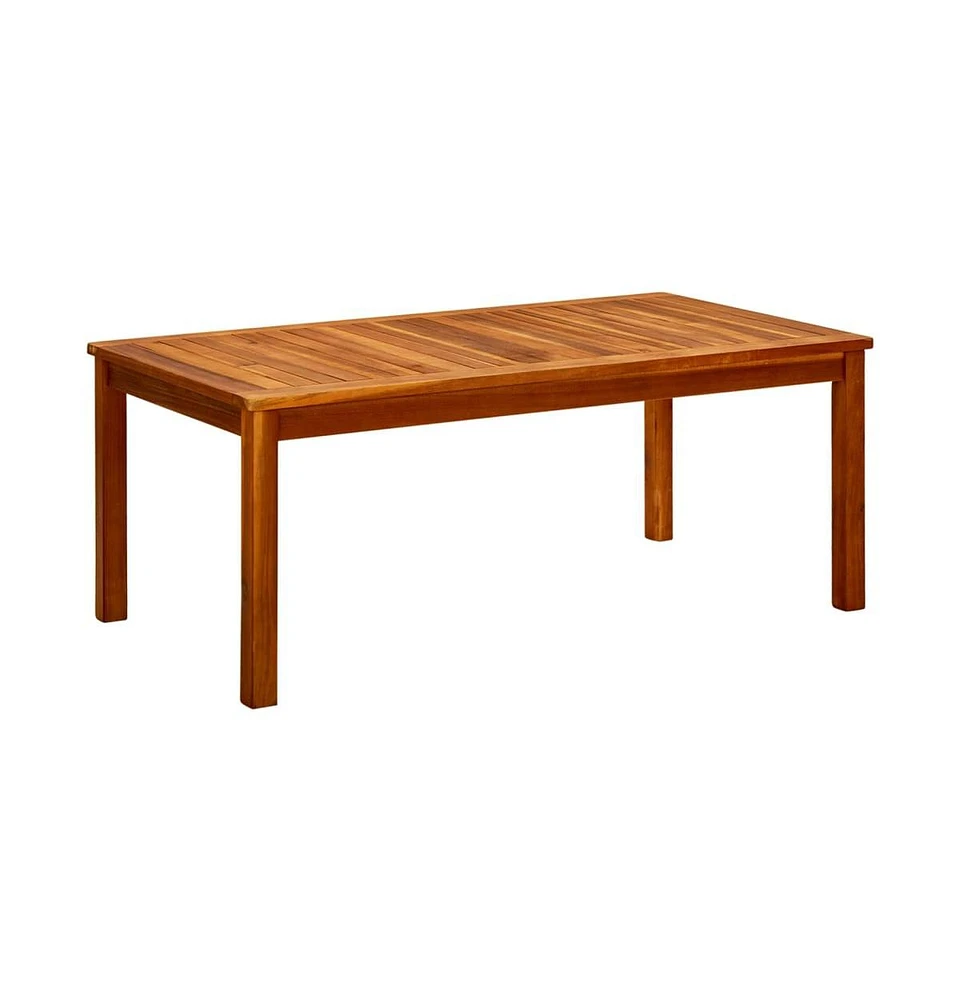 vidaXL Patio Coffee Table 43.3"x23.6"x17.7" Solid Acacia Wood