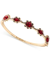 Marchesa Gold-Tone Pave & Color Crystal Bangle Bracelet