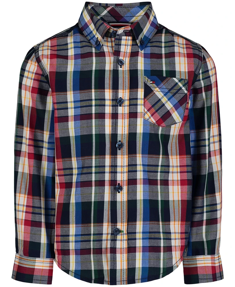 Tommy Hilfiger Toddler and Little Boys Autumn Long Sleeve Plaid Shirt