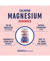 Mav Nutrition Magnesium Calming Gummies For Kids, Calming Supplement with Chamomile & Lemon Balm for Kids Sleep, Mav Nutrition, 60ct