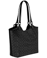 Coach Signature Coated Medium Tote Bag