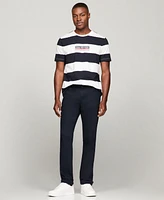 Tommy Hilfiger Men's Box Logo Stripe T-Shirt