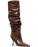 Michael Kors Women's Luna Leather Snake Knee High Slouch Boots