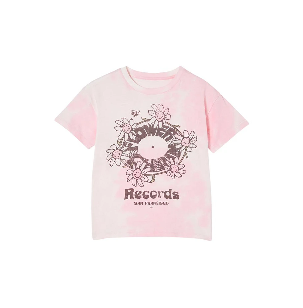 Cotton On Little Girls Poppy Short Sleeve Graphic Print Tee