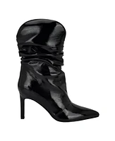 Guess Women's Narissa Pointy Toe Western Heeled Scrunch Booties