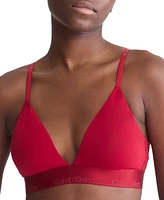 Calvin Klein Women's Modern Cotton Holiday Lightly Lined Triangle Bralette QF7994