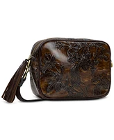 Patricia Nash Josie Small Rectangle Bark Leaves Leather Crossbody, Created for Macy's