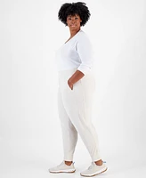 Id Ideology Plus Ottoman Jogger Pants, Created for Macy's
