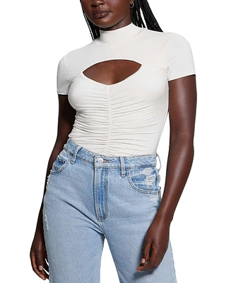 Guess Women's Brienna Ruched Cutout Top