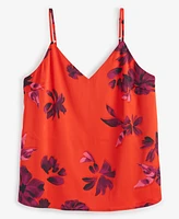 On 34th Women's Printed Satin V-Neck Tank, Created for Macy's