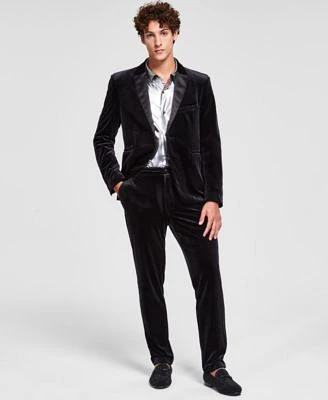 Tinsel Mens Regular Fit Velvet Suit Separates