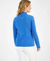 Style & Co Petite Mock-Neck Cotton Long-Sleeve T-Shirt, Created for Macy's