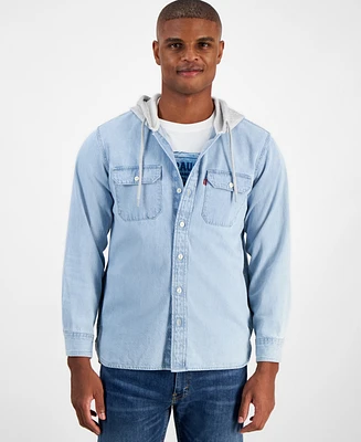 Levi's Men's Relaxed-Fit Hooded Denim Shirt Jacket